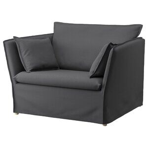 New in box ! IKEA BACKSALEN  Cover 1.5-seat Armchair Hallarp Gray 004.972.60